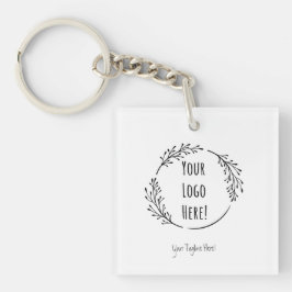 Personaliseer Personaliseer Product Business Logo  Sleutelhanger