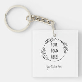 Personaliseer Personaliseer Product Business Logo  Sleutelhanger