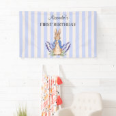 Personaliseer Peter de konijn 1e verjaardag banner (Insitu)