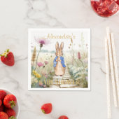 Personaliseer Peter de Konijn Baby shower Servet (Insitu)