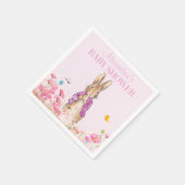 Personaliseer Peter de Konijn Baby shower Servet (Hoek)