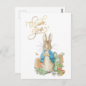 Personaliseer Peter de konijn Bedankt Briefkaart (Voorkant / Achterkant)