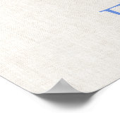 Personaliseer Peter de konijn Eerste verjaardag  Poster (Hoek)