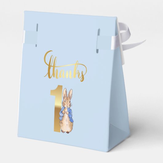 Personaliseer Peter de Konijn Naam Kind Geboorte D Bedankdoosjes (Achterkant)