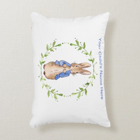 Personaliseer Peter de Naam van het Konijnenkind Accent Kussen (Voorkant(Verticaal))