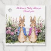 Personaliseer Peter en Flopsy dank u Bedankjes Labels (Voorkant)