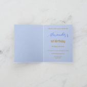 Personaliseer Peter het Konijn 1e Verjaardag Blauw (Binnen)