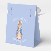 Personaliseer Peter het konijn Baby shower Bedankdoosjes (Achterkant)