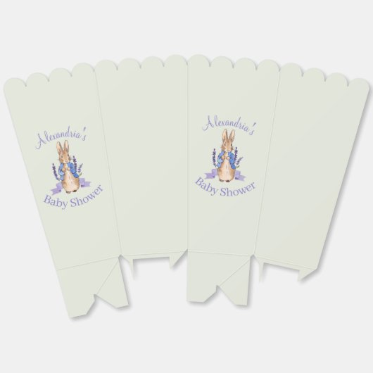 Personaliseer Peter het Konijn Baby shower Bedankdoosjes (Ongevouwen)