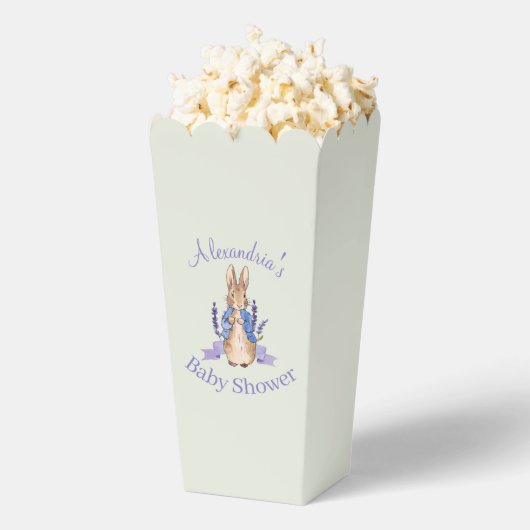 Personaliseer Peter het Konijn Baby shower Bedankdoosjes (Popped)