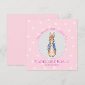 Personaliseer Peter het konijn Baby shower Dank u (Voorkant / Achterkant)