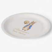 Personaliseer Peter het Konijn Baby shower Papieren Bordje (Gekanteld)