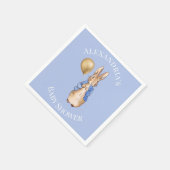 Personaliseer Peter het konijn Baby shower Servet (Hoek)