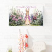 Personaliseer Peter het konijn Baby shower Spandoek (Insitu)