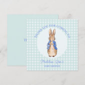 Personaliseer Peter het konijn Dank u Bedankkaart (Voorkant / Achterkant)