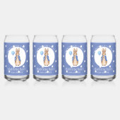 Personaliseer Peter het konijn Dank u Blikvorm Glas (Achterkant)