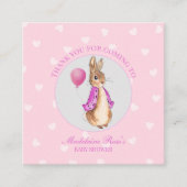 Personaliseer Peter het konijn Dank u Informatiekaartje (Voorkant)