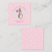 Personaliseer Peter het konijn Dank u Informatiekaartje (Voorkant / Achterkant)