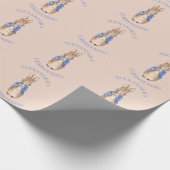 Personaliseer Peter het konijn doopsel Cadeaupapier (Hoek)