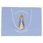 Personaliseer Peter het konijn doopsel Groot Cadeauzakje (Achterkant)