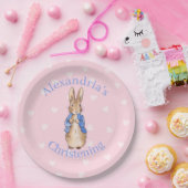 Personaliseer Peter het konijn doopsel Papieren Bordje (Feest)