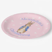 Personaliseer Peter het konijn doopsel Papieren Bordje (Gekanteld)