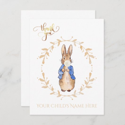 Personaliseer Peter het Konijn Eerste verjaardag (Voorkant / Achterkant)