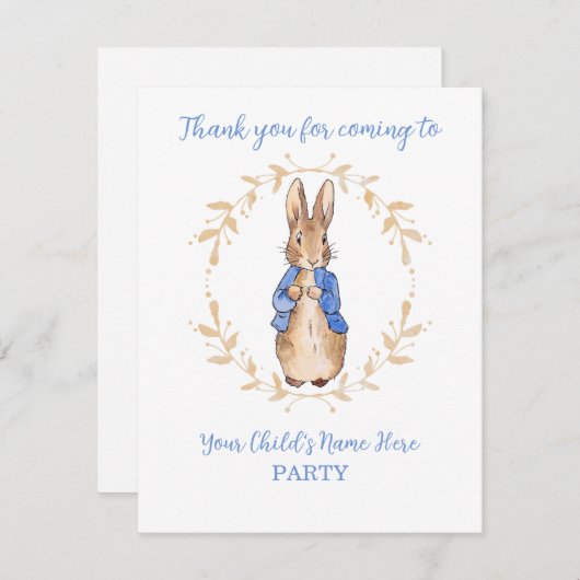 Personaliseer Peter het Konijn Eerste verjaardag (Voorkant / Achterkant)