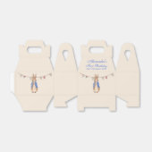 Personaliseer Peter het Konijn Eerste Verjaardag Bedankdoosjes (Uitgevouwen)