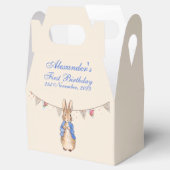 Personaliseer Peter het Konijn Eerste Verjaardag Bedankdoosjes (Geopend)