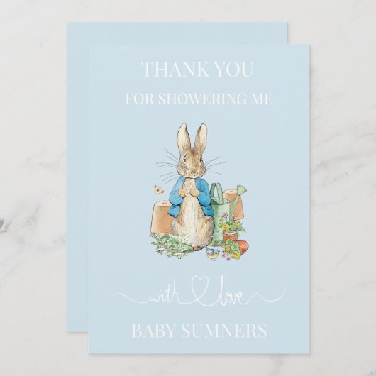 Personaliseer Peter het konijn Foto Dank u Bedankkaart (Voorkant / Achterkant)