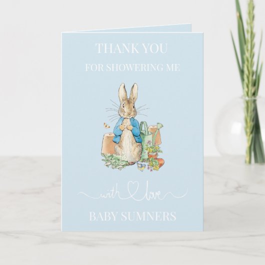 Personaliseer Peter het konijn Foto Dank u Bedankkaart (Voorkant)