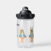 Personaliseer Peter het konijn met een naam Waterfles (Achterkant)
