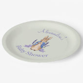 Personaliseer Peter het Konijn met lavendel Papieren Bordje (Gekanteld)