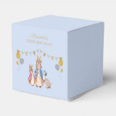 Personaliseer Peter konijn 1e Verjaardag Bedankdoosjes (Achterkant)