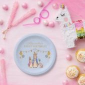 Personaliseer Peter konijn 1e Verjaardag Papieren Bordje (Feest)
