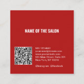 Personaliseer Photo Minimalist Haarstylist Salon Vierkante Visitekaartje (Achterkant)