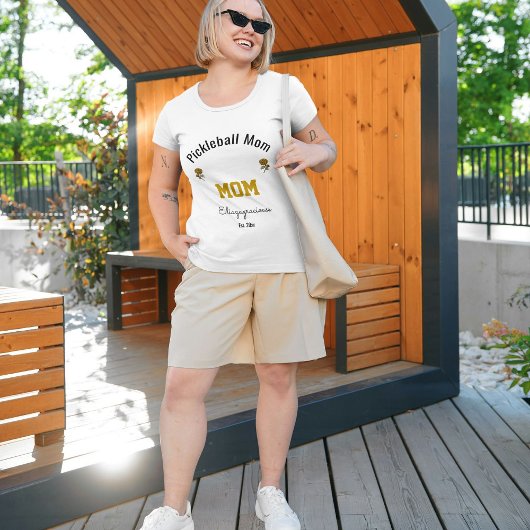 Personaliseer Pickleball Mama met Aangepaste Naam T-shirt