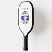 Personaliseer pickleball paddle bedrijf logo gits (Links)