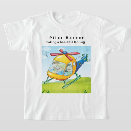 Personaliseer Pilot Harper die een prachtig landje T-shirt (Laagn)