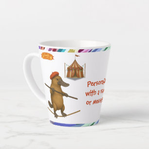Personaliseer Plato de snavelslang koorddanser Latte Mok
