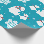 Personaliseer Polar Beer Cadeaupapier (Hoek)