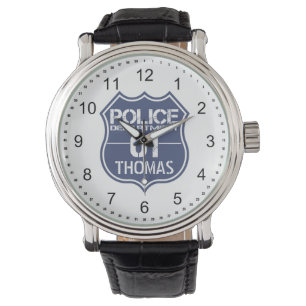 Personaliseer politieafdeling Shield 01 - Elke naa Horloge