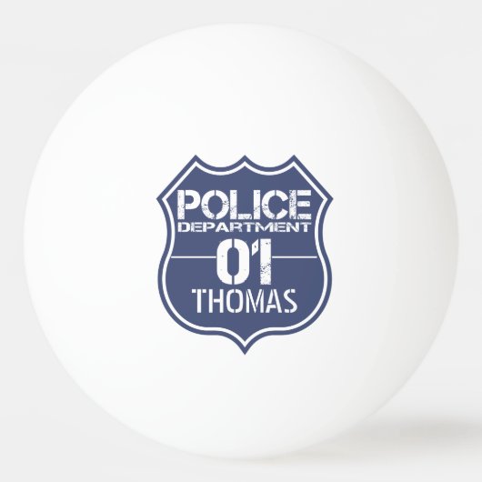 Personaliseer politieafdeling Shield 01 - Elke naa Pingpongbal (Voorkant)