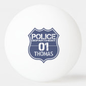 Personaliseer politieafdeling Shield 01 - Elke naa Pingpongbal (Achterkant)