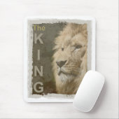 Personaliseer Pop Art Afbeelding Lion Head-Sjabloo Muismat (Met muis)
