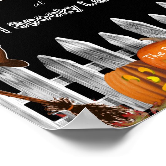 Personaliseer Poster van Halloween Spooky Porch (Hoek)