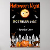 Personaliseer Poster van Halloween Spooky Porch (Voorkant)