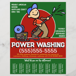 Personaliseer! Power Washing Pressure Cleaning Pro Flyer