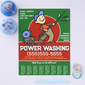 Personaliseer! Power Washing Pressure Cleaning Pro Flyer (Enkel)